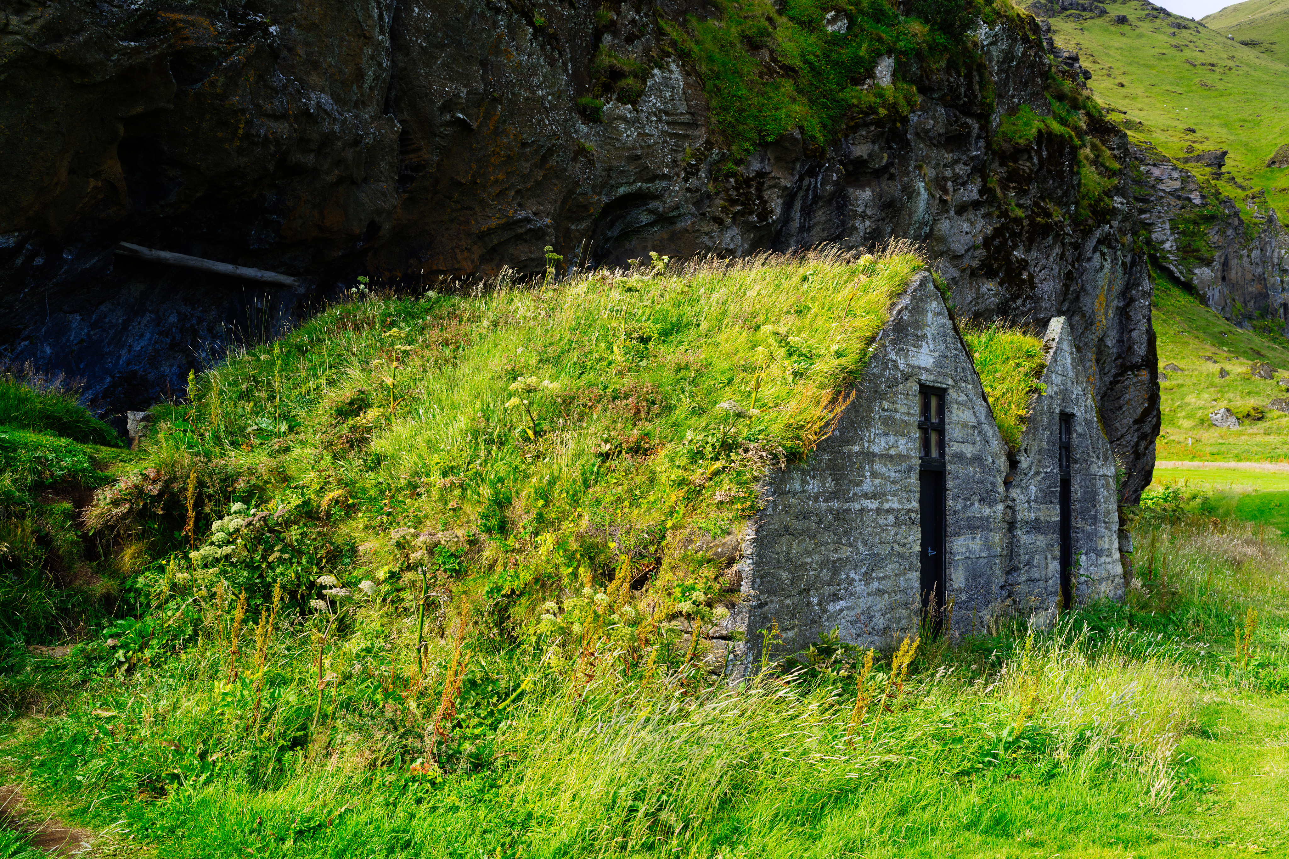 Buildings in a hillside IV