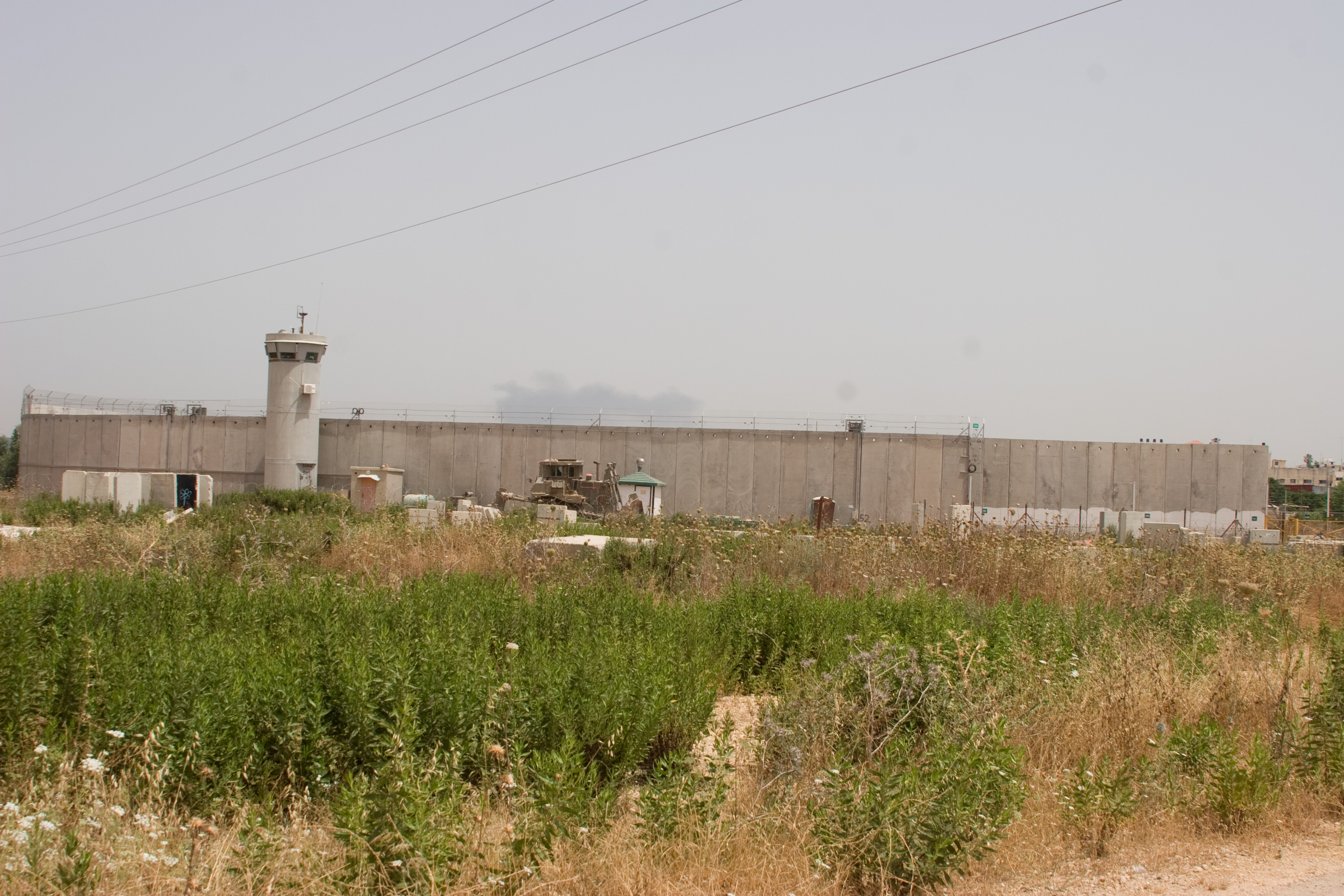The security wall/fence at an agricultural gate on the north western edge of the West Bank