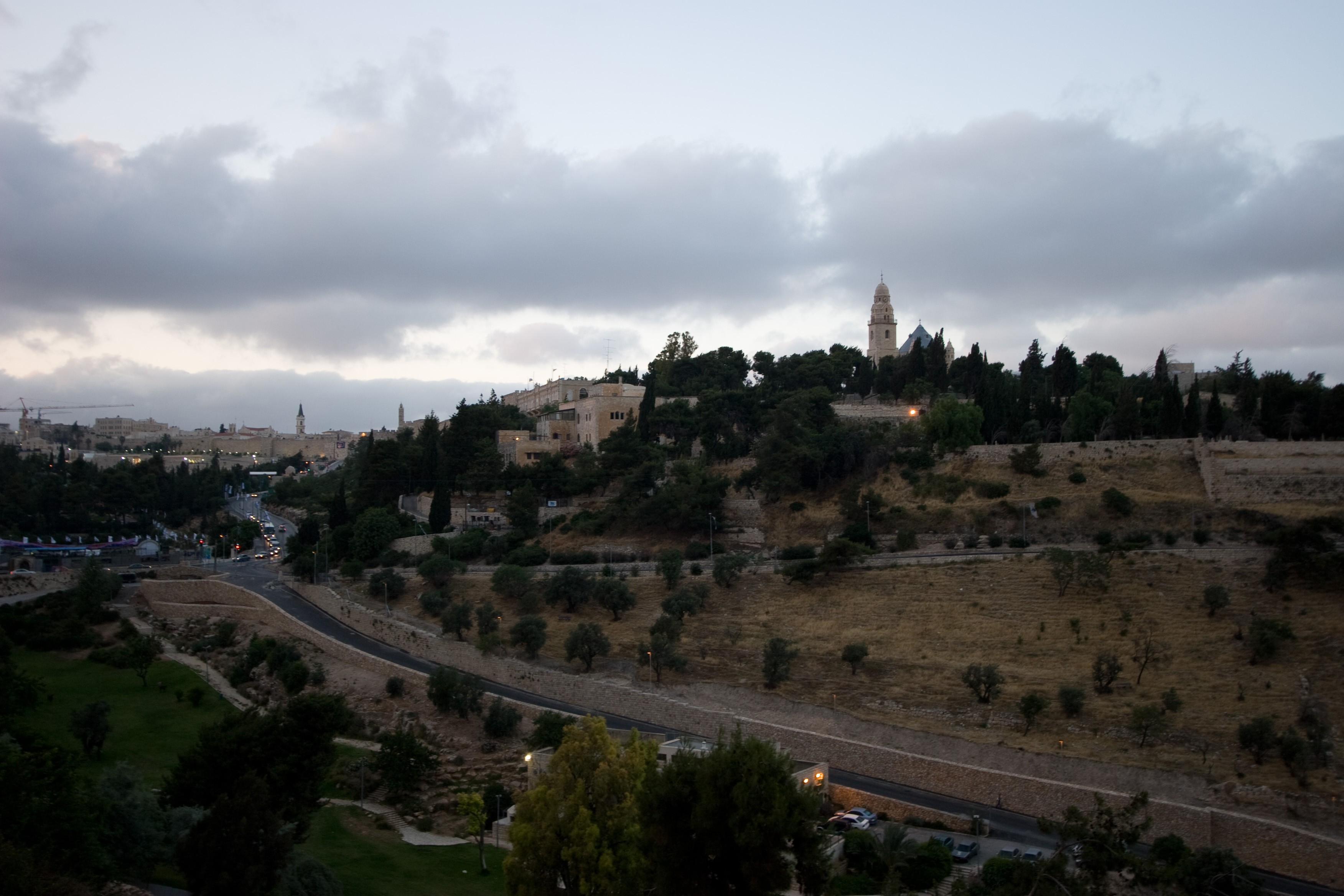 View of the old city from the Mount Zion Hotel in Jeruslem