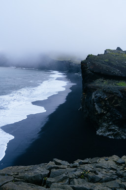 Black sand beach